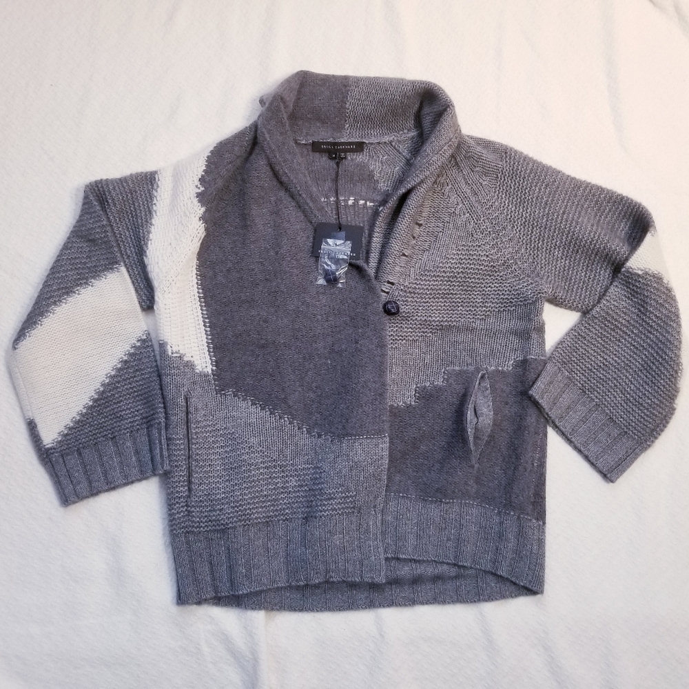 NWT Skull Cashmere Issa Shawl Cardigan Sweater M - Picture 3 of 8